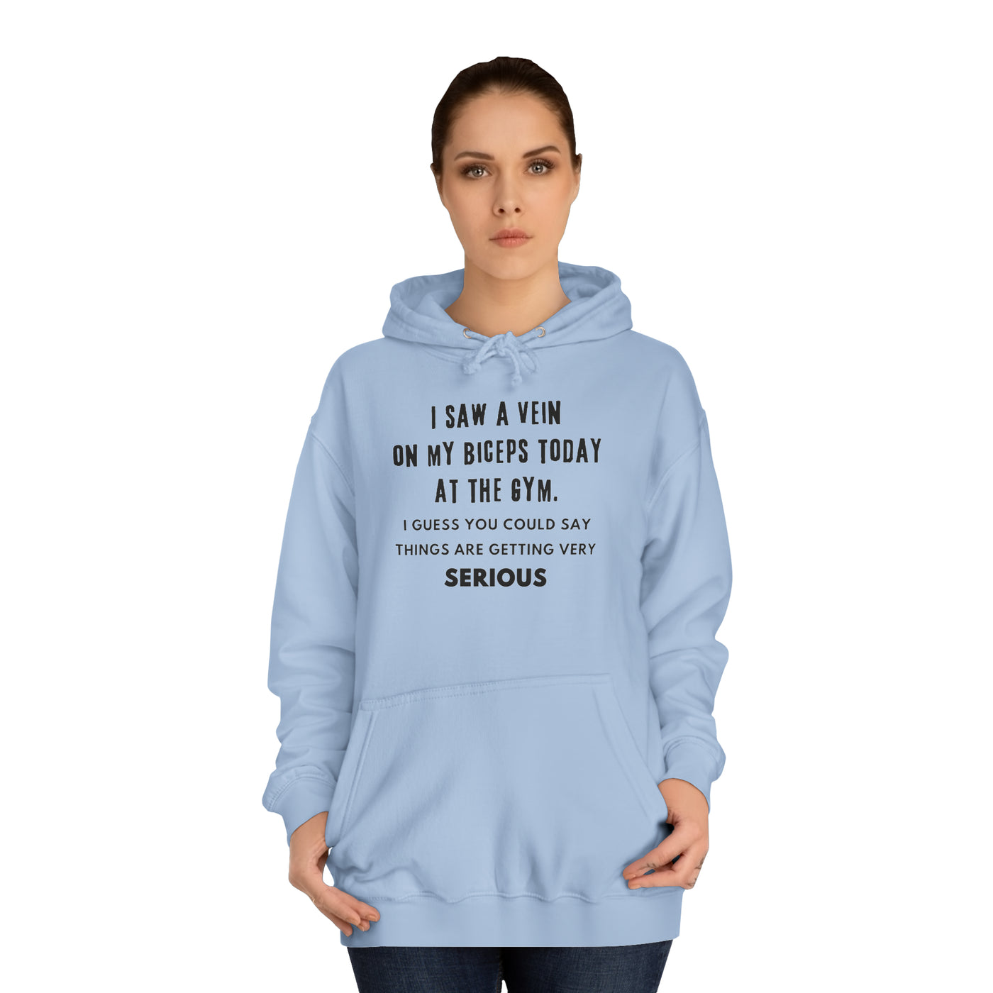 Serious Gains Mode Unisex College Hoodie