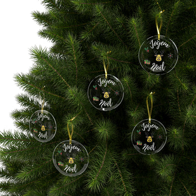 Joyeux Noel White Reindeer - French Christmas Glass Ornament Bundles FROM 15.99/u