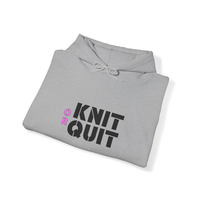 KNIT OR QUIT Unisex Heavy Blend™ Hooded Sweatshirt