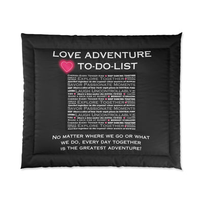 LOVE ADVENTURE TO-DO-LIST Comforter - 2 sizes