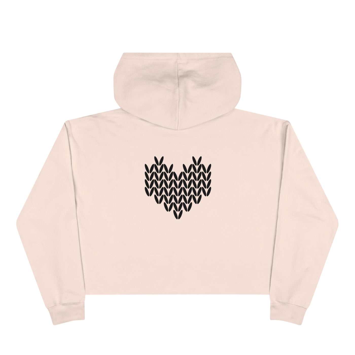 KNIT OR QUIT Crop Hoodie