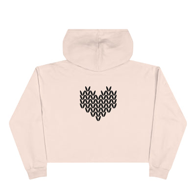 KNIT OR QUIT Crop Hoodie