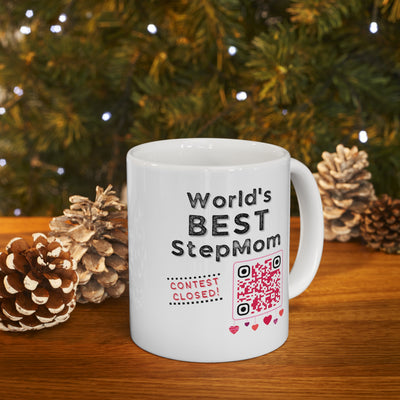 HEARTFELT STEPMOM APPRECIATION Ceramic Mug, 11oz with Bonus message for her!