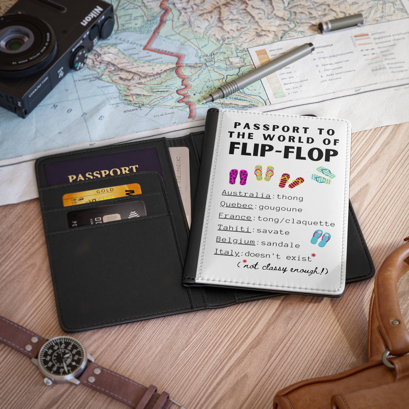 PASSPORT TO THE WORLD OF FLIP-FLOP White Passport Cover