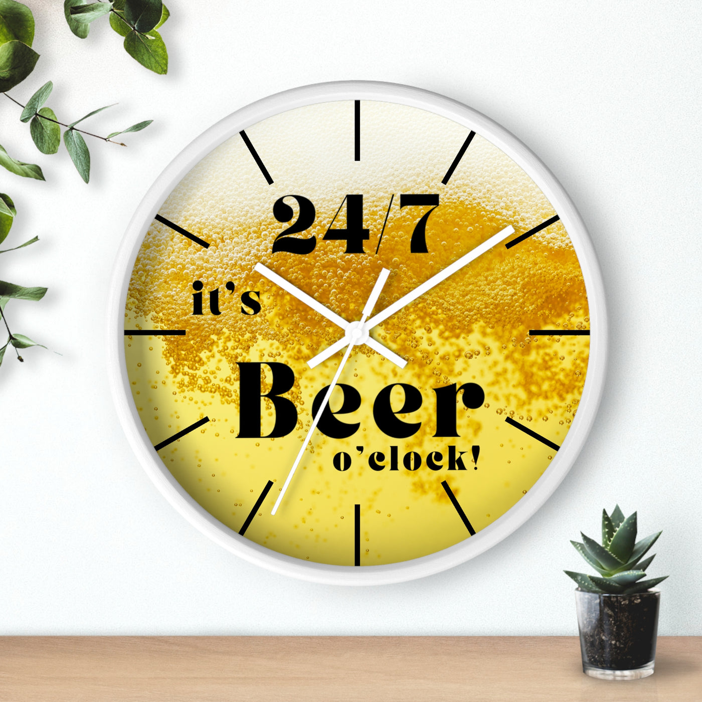 24/7 IT's BEER TIME Wall Clock