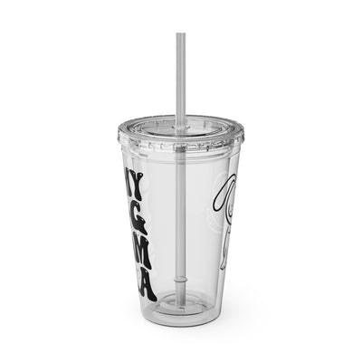 "IN MY DOG MOM ERA" Sunsplash Tumbler with Straw, 16oz: 40%OFF on the second PURCHASED