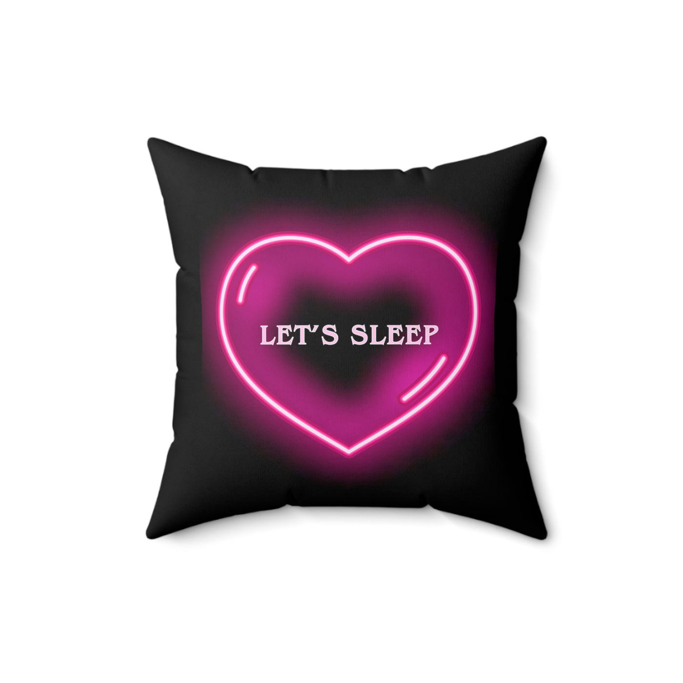 Love Mood Fantasy LOVE or KISS Spun Polyester Square Pillow