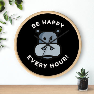 HIPPO HAPPINESS Wall Clock