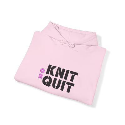 KNIT OR QUIT Unisex Heavy Blend™ Hooded Sweatshirt