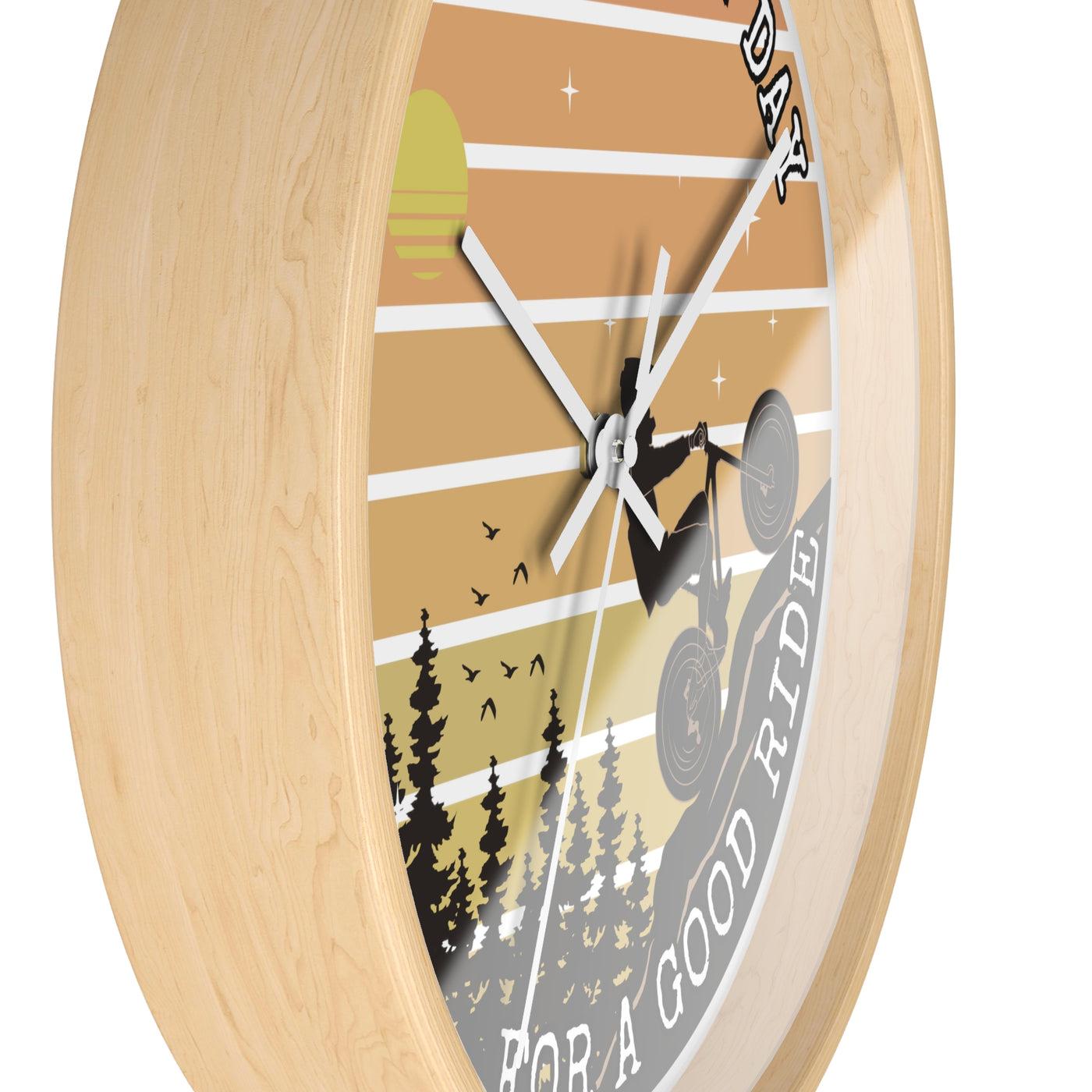MOUNTAIN BIKE RIDE DAY Wall Clock