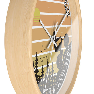 MOUNTAIN BIKE RIDE DAY Wall Clock