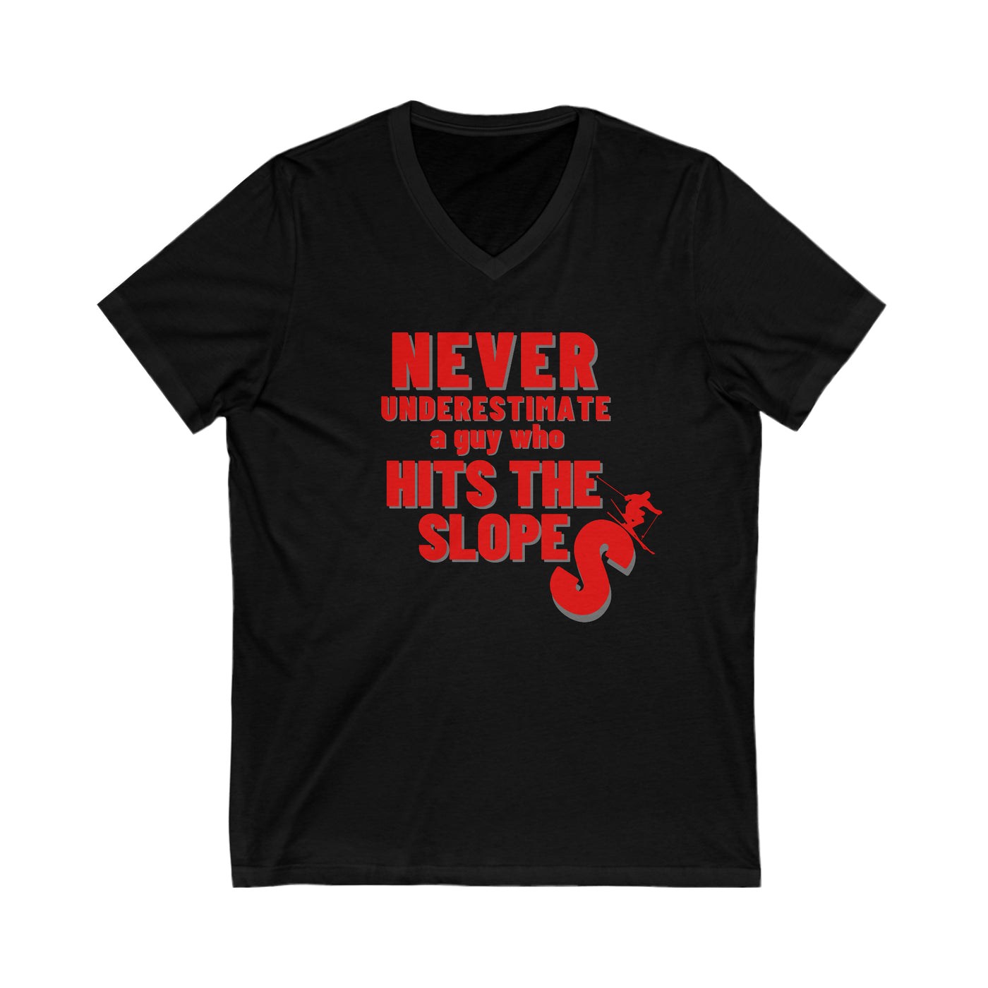 SLOPE SHREDDER Unisex Jersey Short Sleeve V-Neck Tee