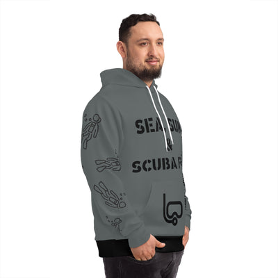 DIVE DEEP, DIVE HAPPY Fashion Hoodie (AOP)
