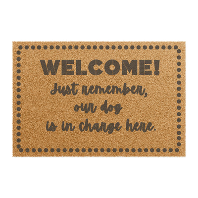 DOG IN CHARGE Doormat