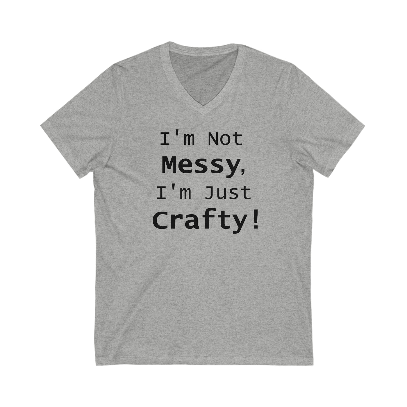 CRAFTY CHAOS Unisex Jersey Short Sleeve V-Neck Tee