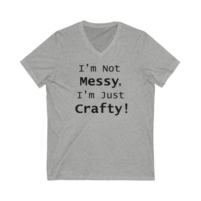 CRAFTY CHAOS Unisex Jersey Short Sleeve V-Neck Tee