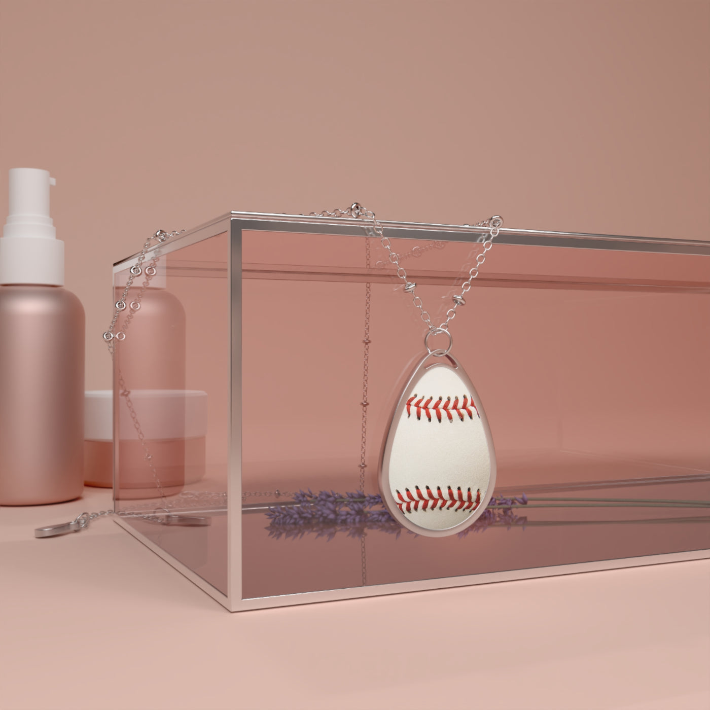 BASEBALL Oval Necklace