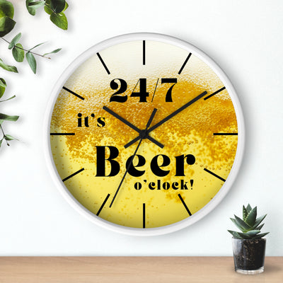 24/7 IT's BEER TIME Wall Clock