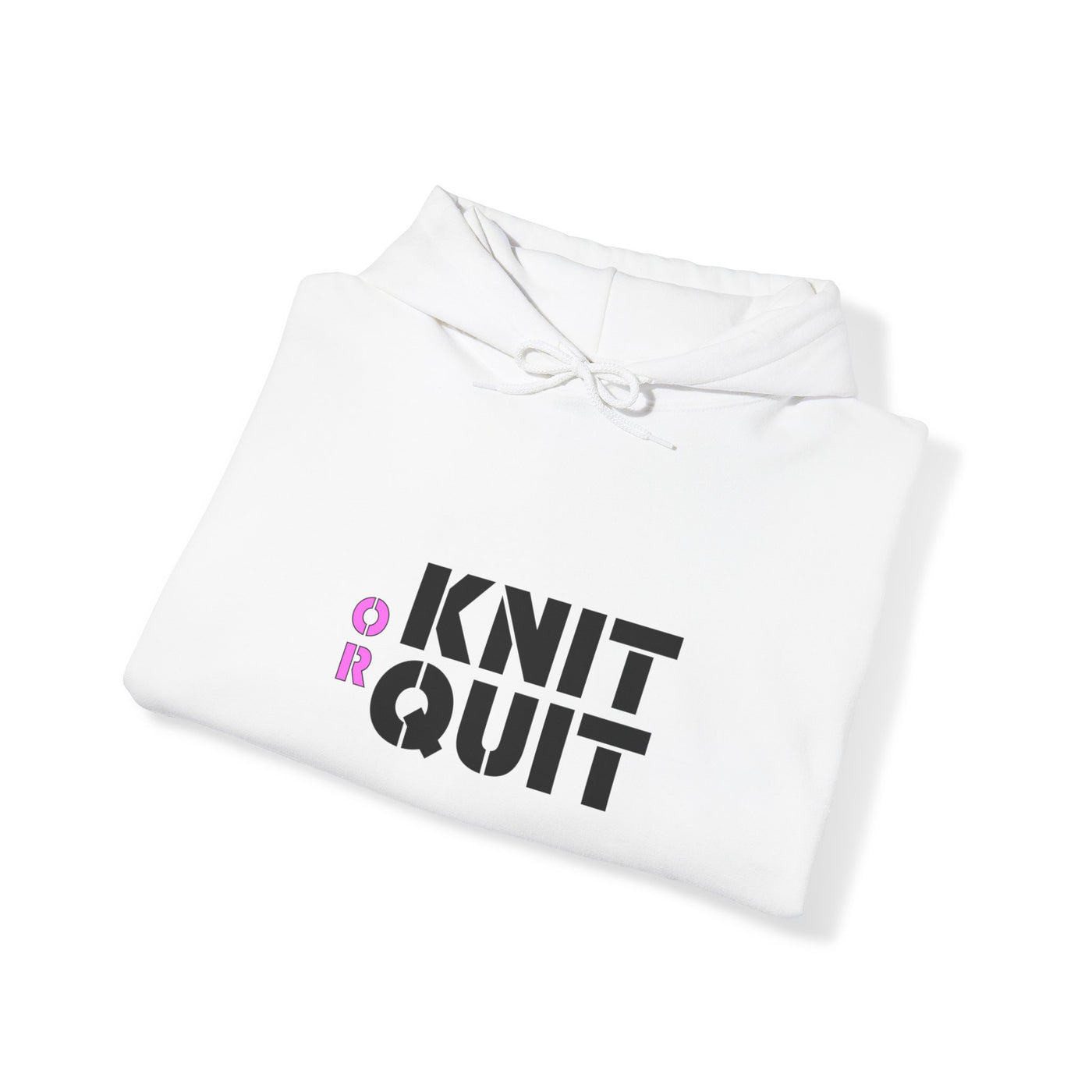 KNIT OR QUIT Unisex Heavy Blend™ Hooded Sweatshirt