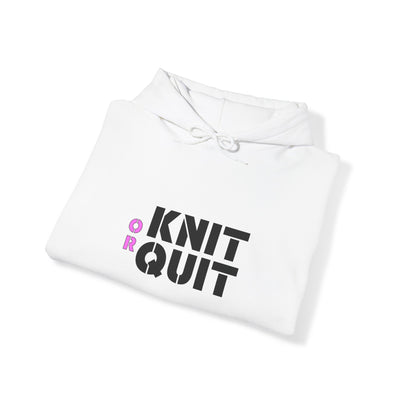 KNIT OR QUIT Unisex Heavy Blend™ Hooded Sweatshirt