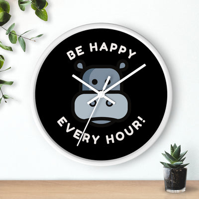 HIPPO HAPPINESS Wall Clock