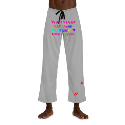 SPONTANEOUS WARNING LOVE Men's Pajama Pants (AOP)