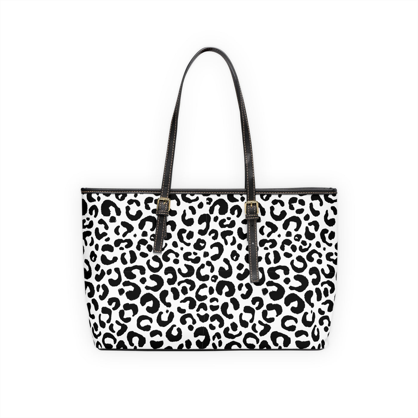 MILAN ELEGANZA Leopard PU Leather Shoulder Weekender Tote Bag