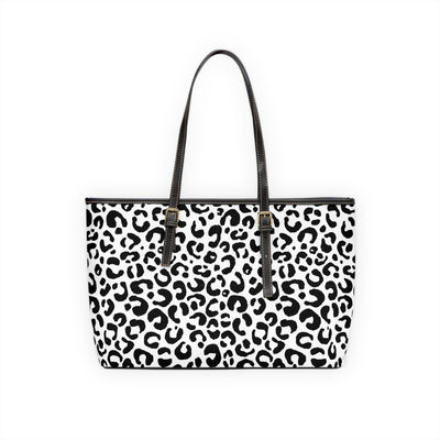 MILAN ELEGANZA Leopard PU Leather Shoulder Weekender Tote Bag