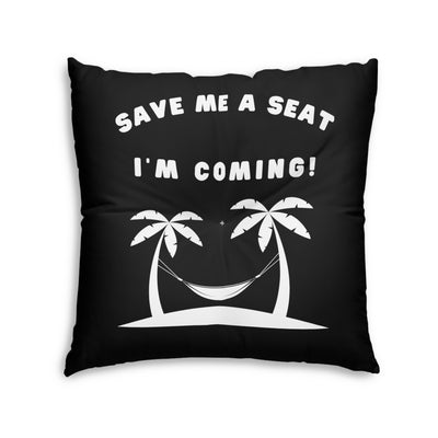 EXOTIC Black Tufted Floor Pillow, Square 30x30