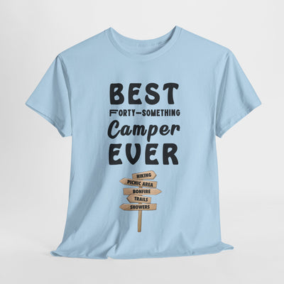 FORTY-SOMETHING CAMPER CHAMPION Unisex Heavy Cotton Tee
