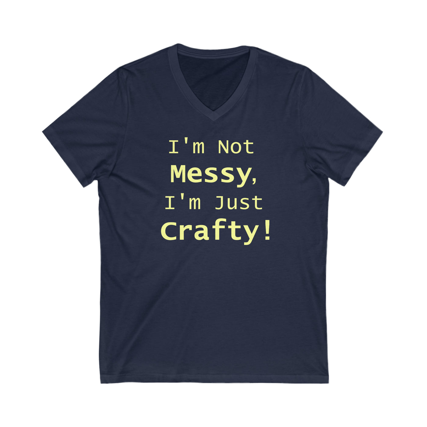 CRAFTY CHAOS Unisex Jersey Short Sleeve V-Neck Tee