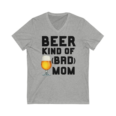 BEER KIND OF (BAD) MOM  Jersey Short Sleeve V-Neck Tee