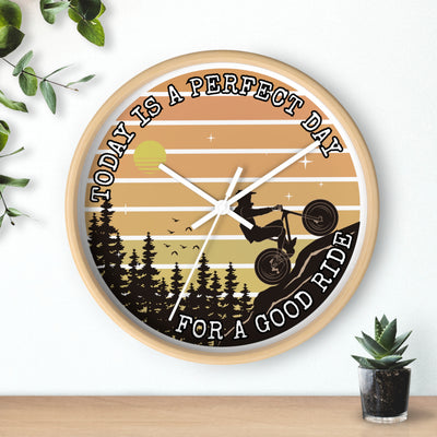 MOUNTAIN BIKE RIDE DAY Wall Clock