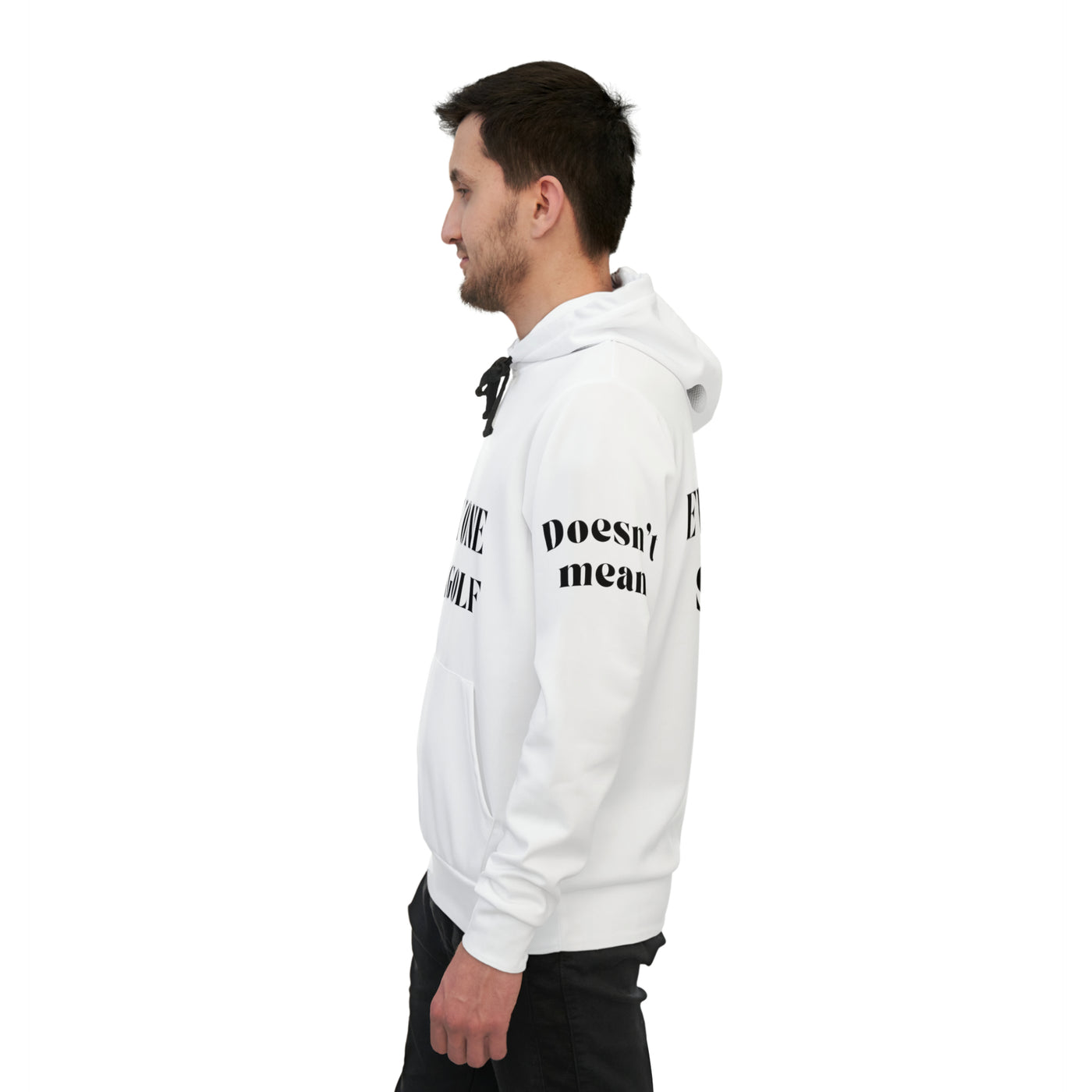 GOLF VIBES White Unisex Athletic Hoodie (AOP)