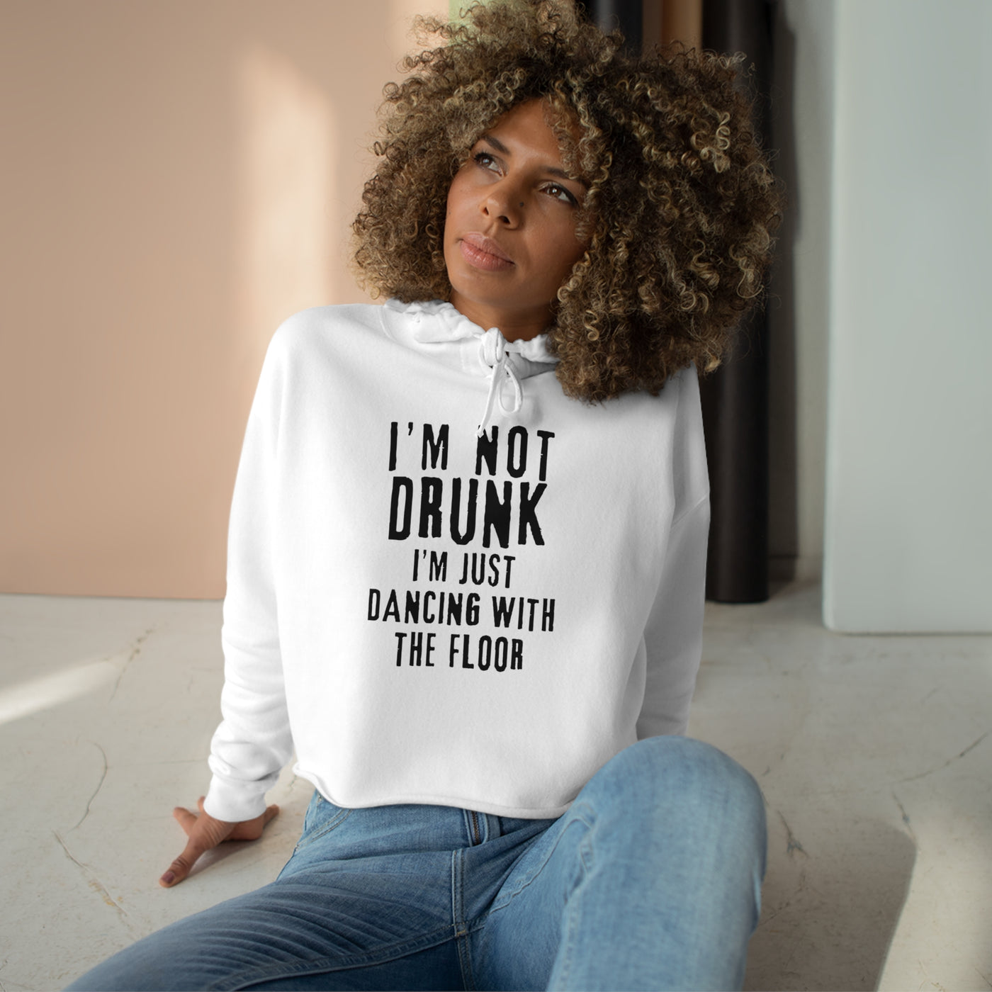 DANCE FLOOR PARTY Crop Hoodie
