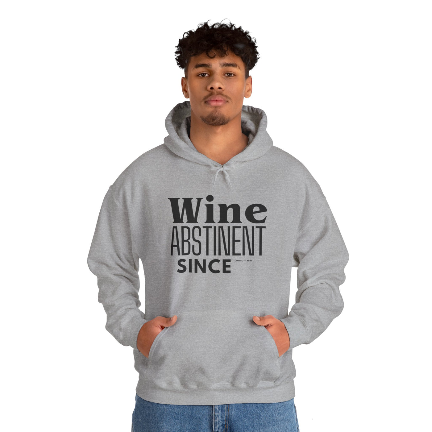 WINE ABSTINENT TOMORROW Unisex Heavy Blend™ Hooded Sweatshirt