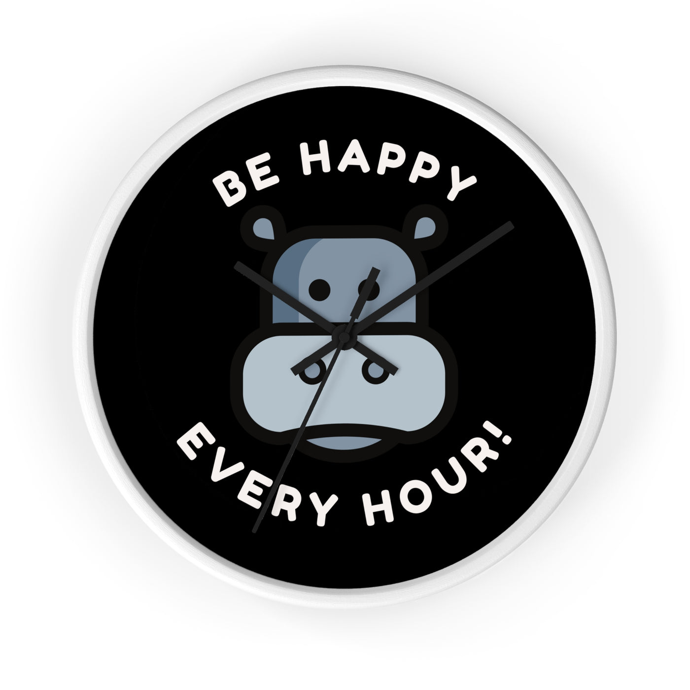 HIPPO HAPPINESS Wall Clock