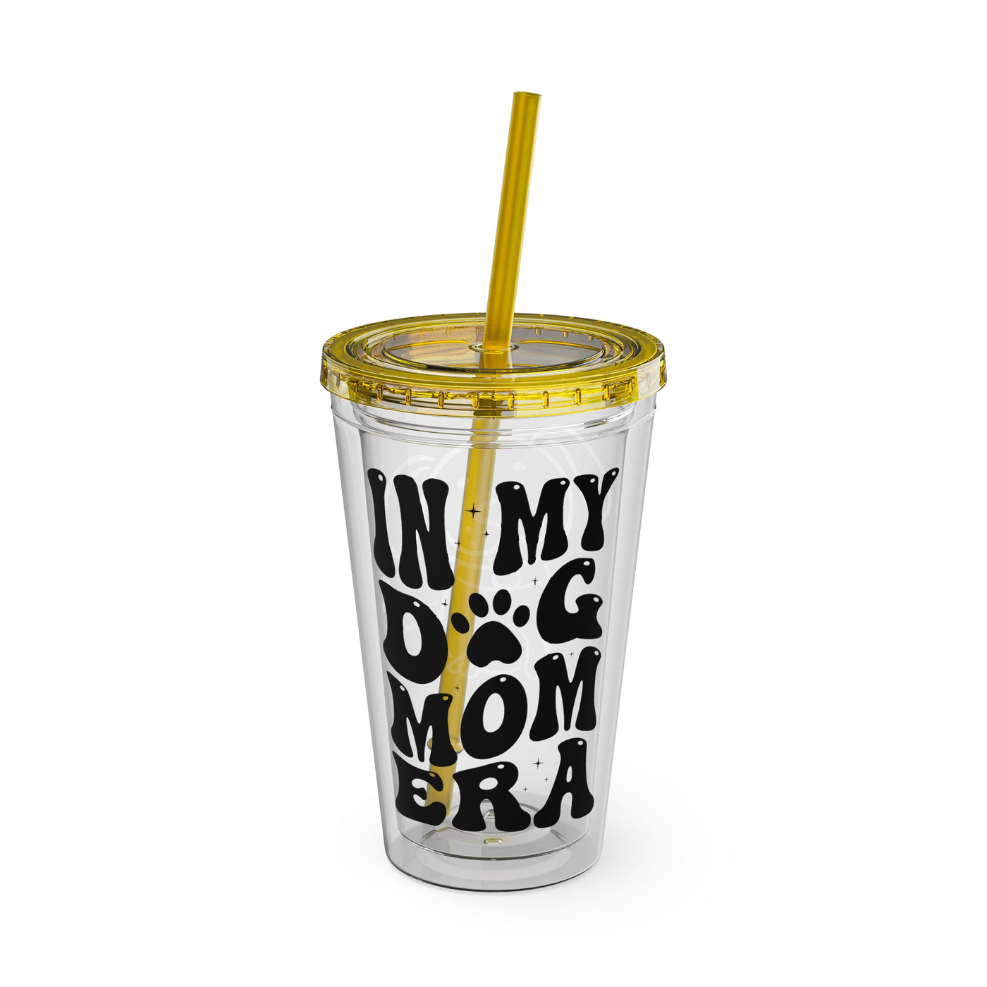 "IN MY DOG MOM ERA" Sunsplash Tumbler with Straw, 16oz: 40%OFF on the second PURCHASED