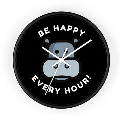 HIPPO HAPPINESS Wall Clock