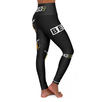 BEER ME High Waisted Leggings (AOP)