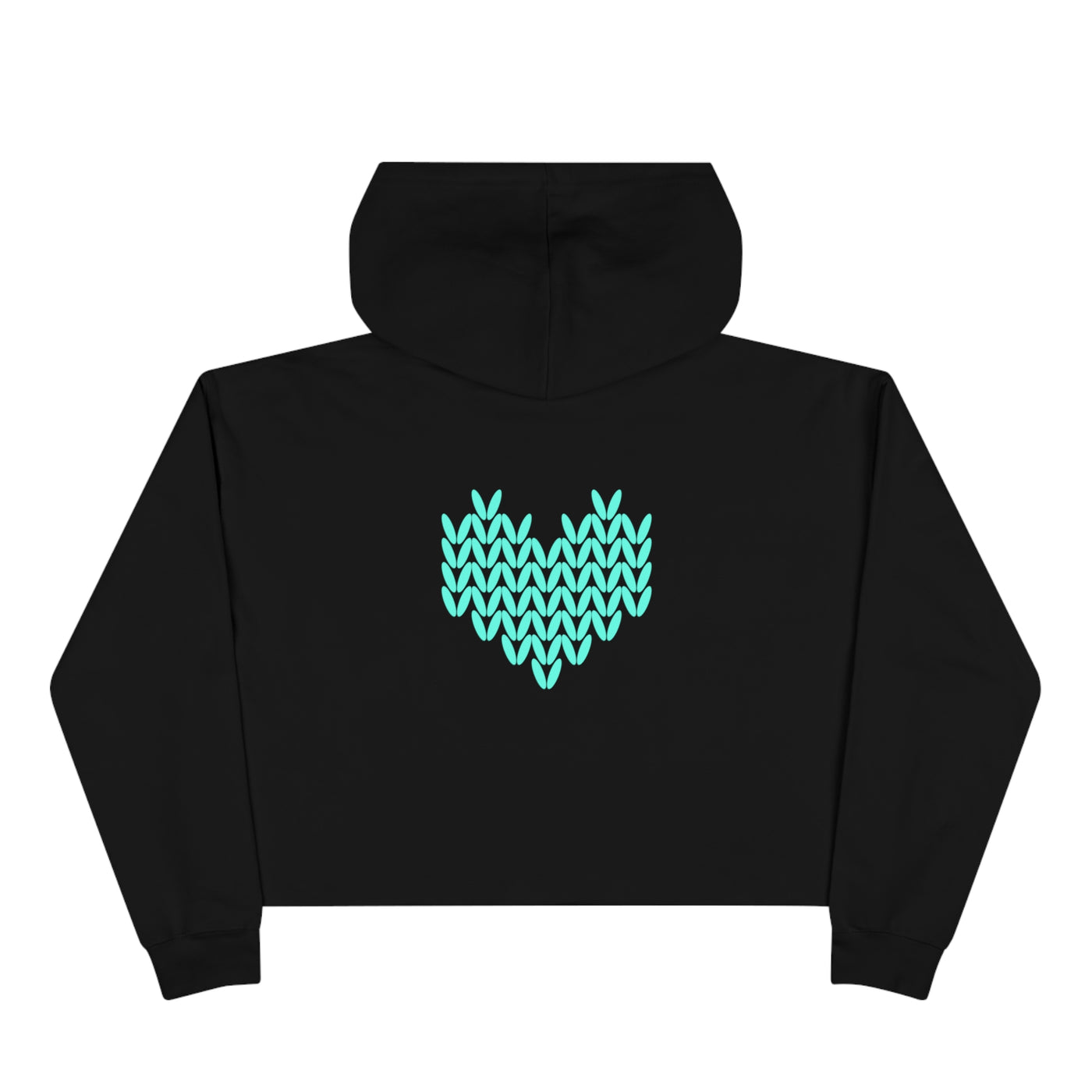 KNIT OR QUIT Crop Hoodie