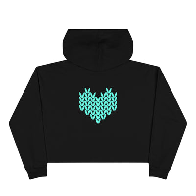 KNIT OR QUIT Crop Hoodie