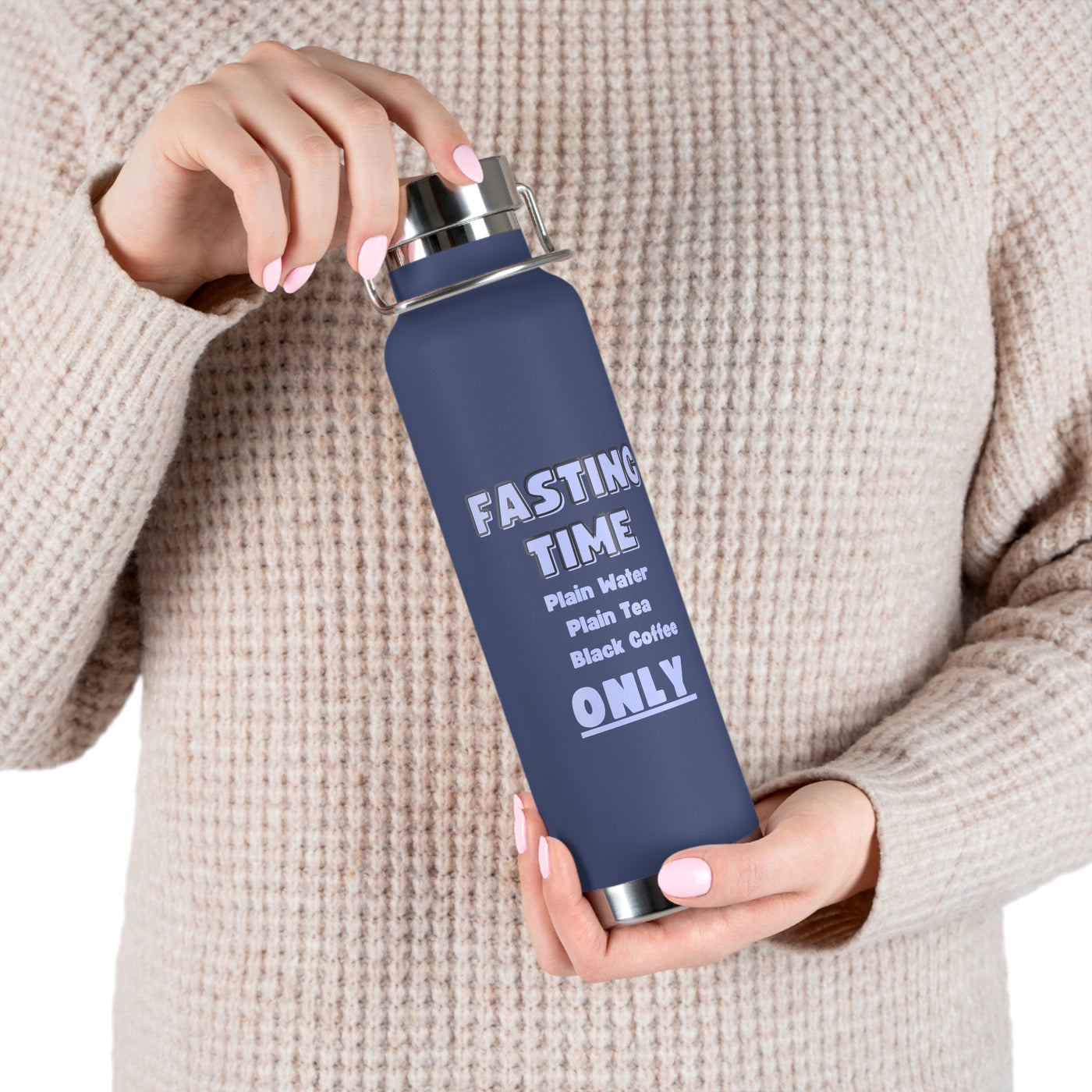 INTERMITTENT FASTING REMINDER Copper Vacuum Insulated Bottle, 22oz