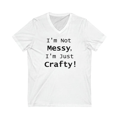 CRAFTY CHAOS Unisex Jersey Short Sleeve V-Neck Tee