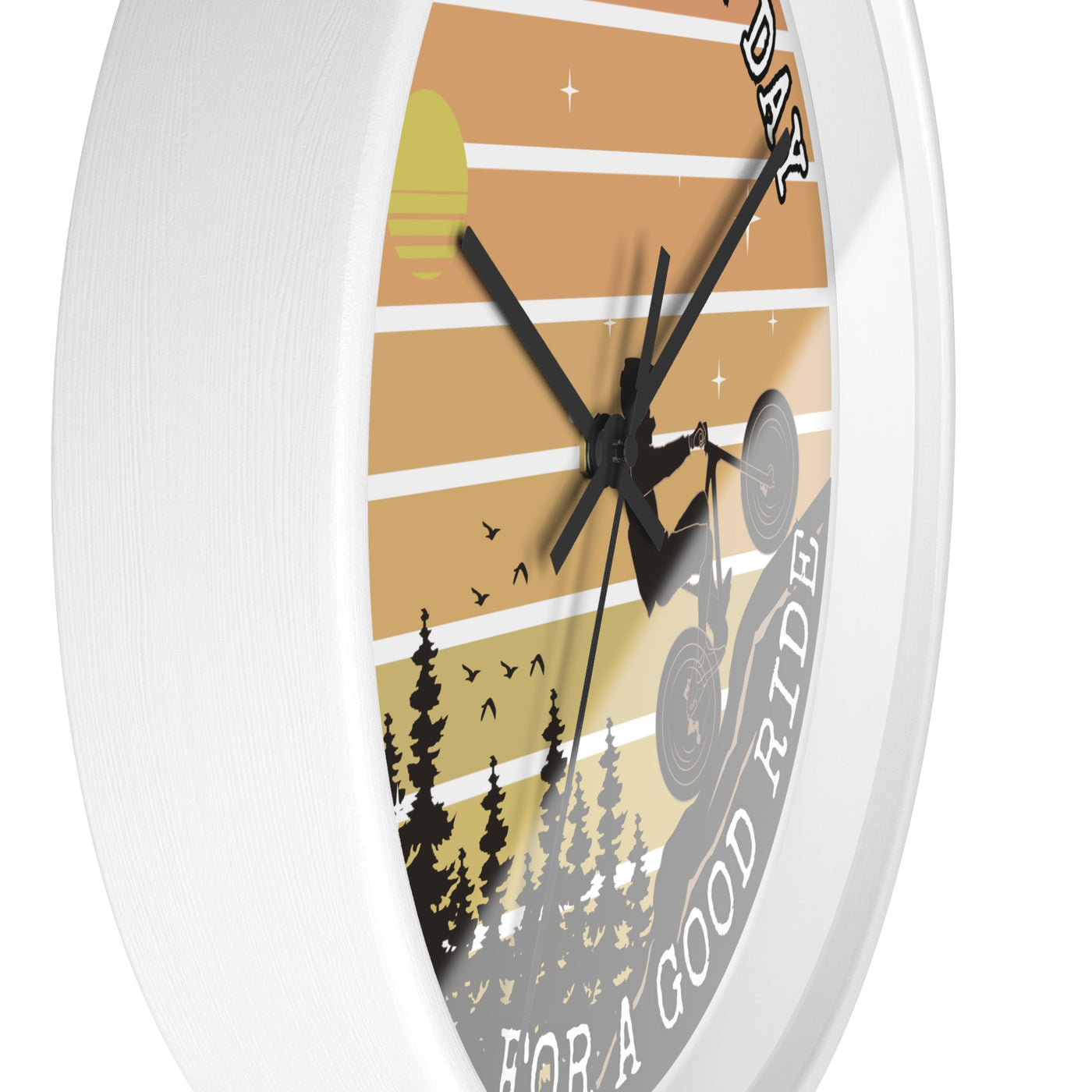 MOUNTAIN BIKE RIDE DAY Wall Clock
