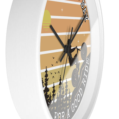 MOUNTAIN BIKE RIDE DAY Wall Clock