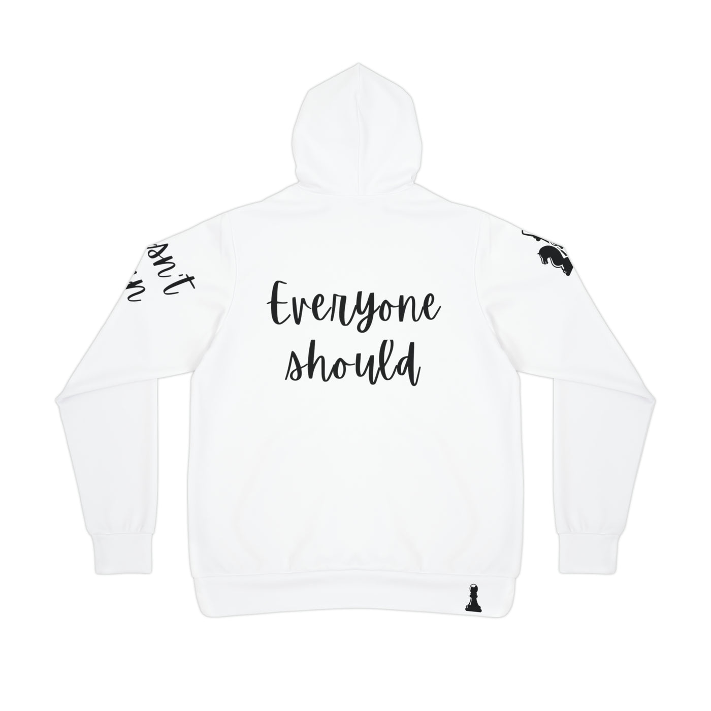 CHESS VIBES White Unisex Athletic Hoodie (AOP)