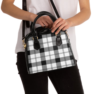 CHIC GEOMETRICAL PLAID PATTERN Shoulder Handbag