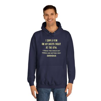 Serious Gains Mode Unisex College Hoodie