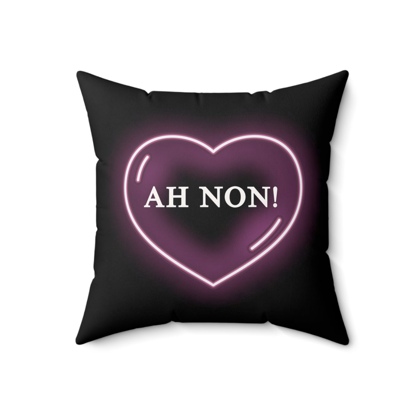 Love Mood Fantasy OH OUI! or AH NON! Spun Polyester Square Pillow